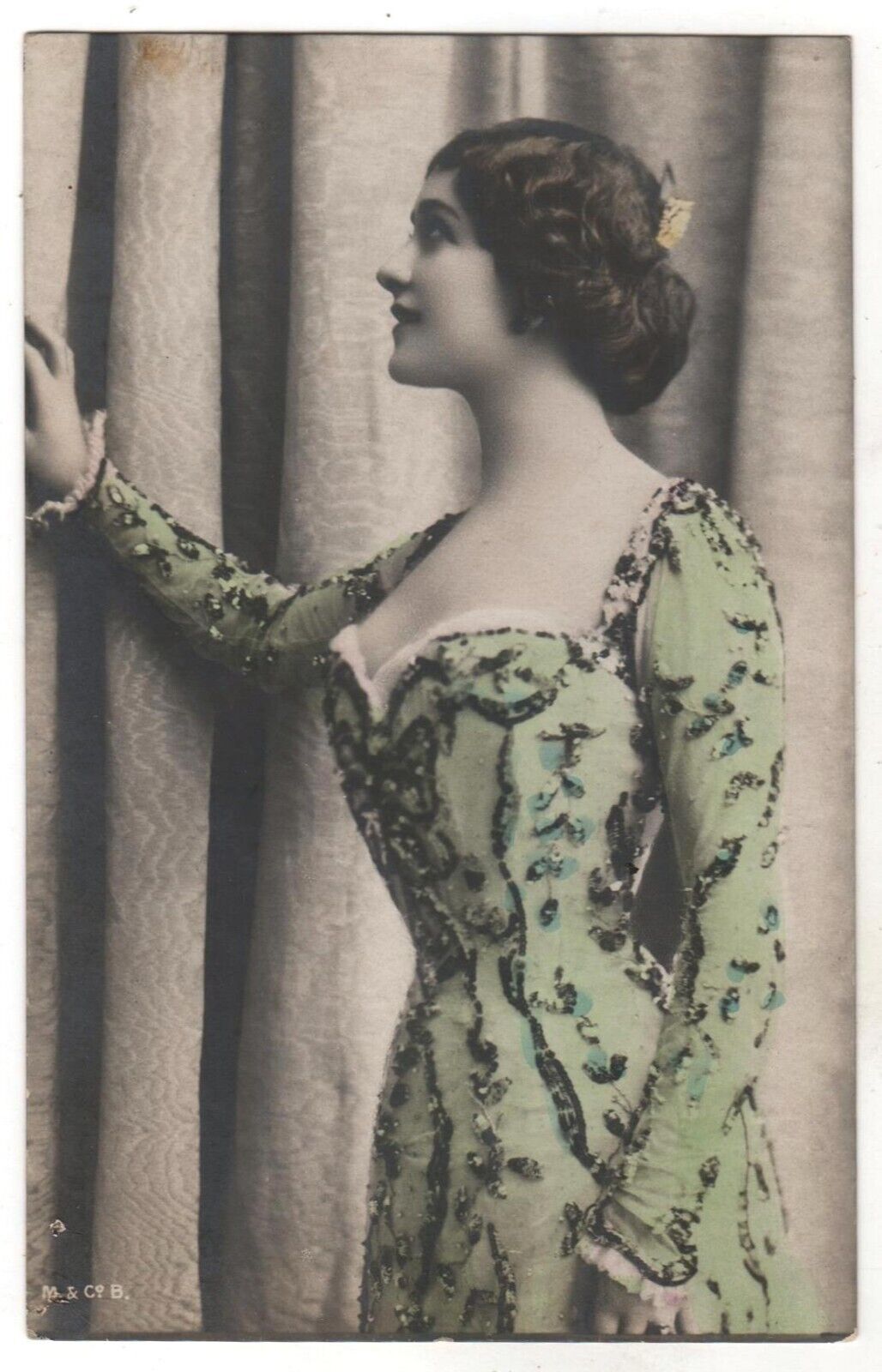 Antique Postcard Charming LINA CAVALIERI Italian opera singer ART Old Russian
