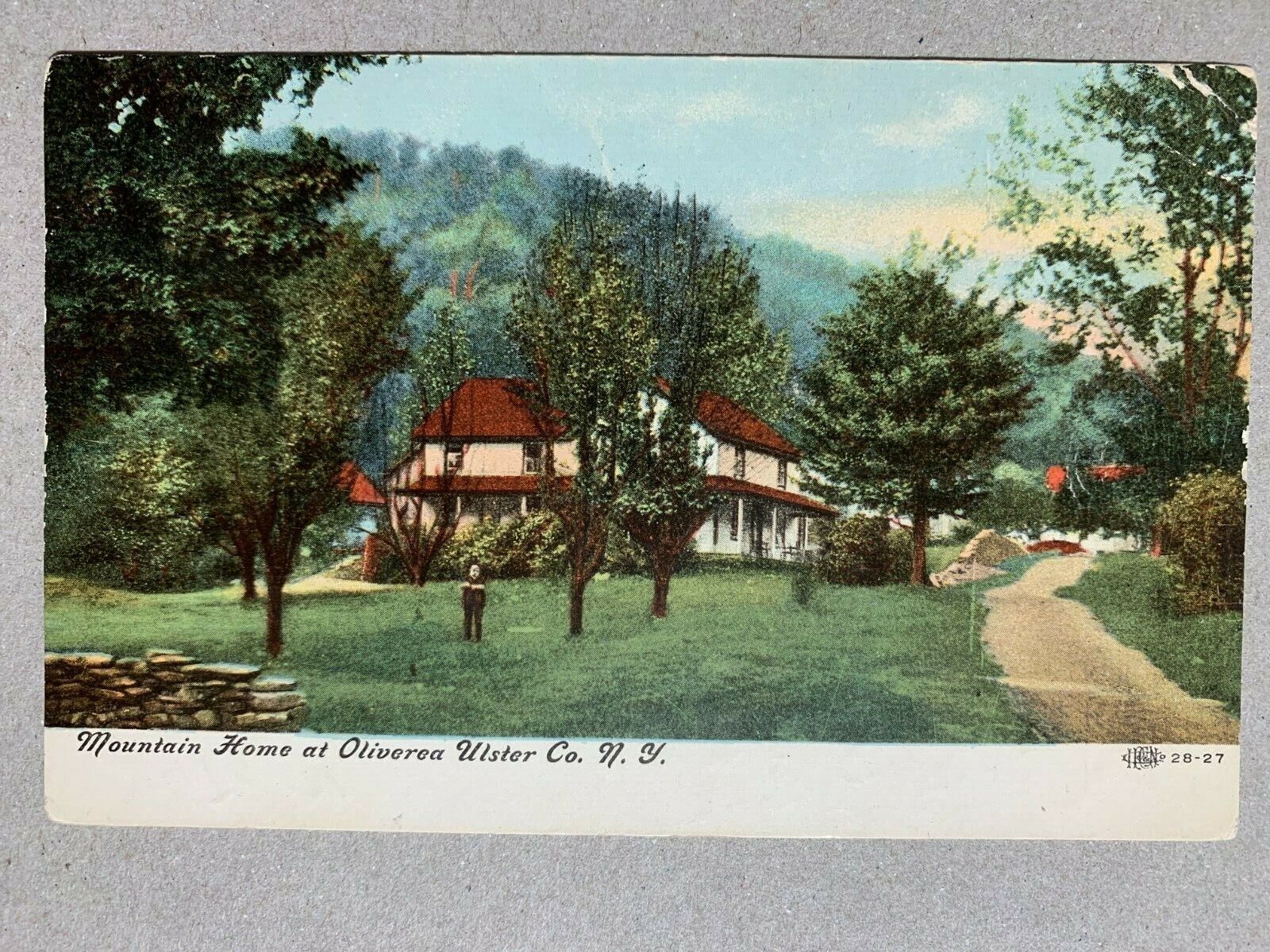 Postcard Oliverea NY - Mountain Home Catskill Mountains