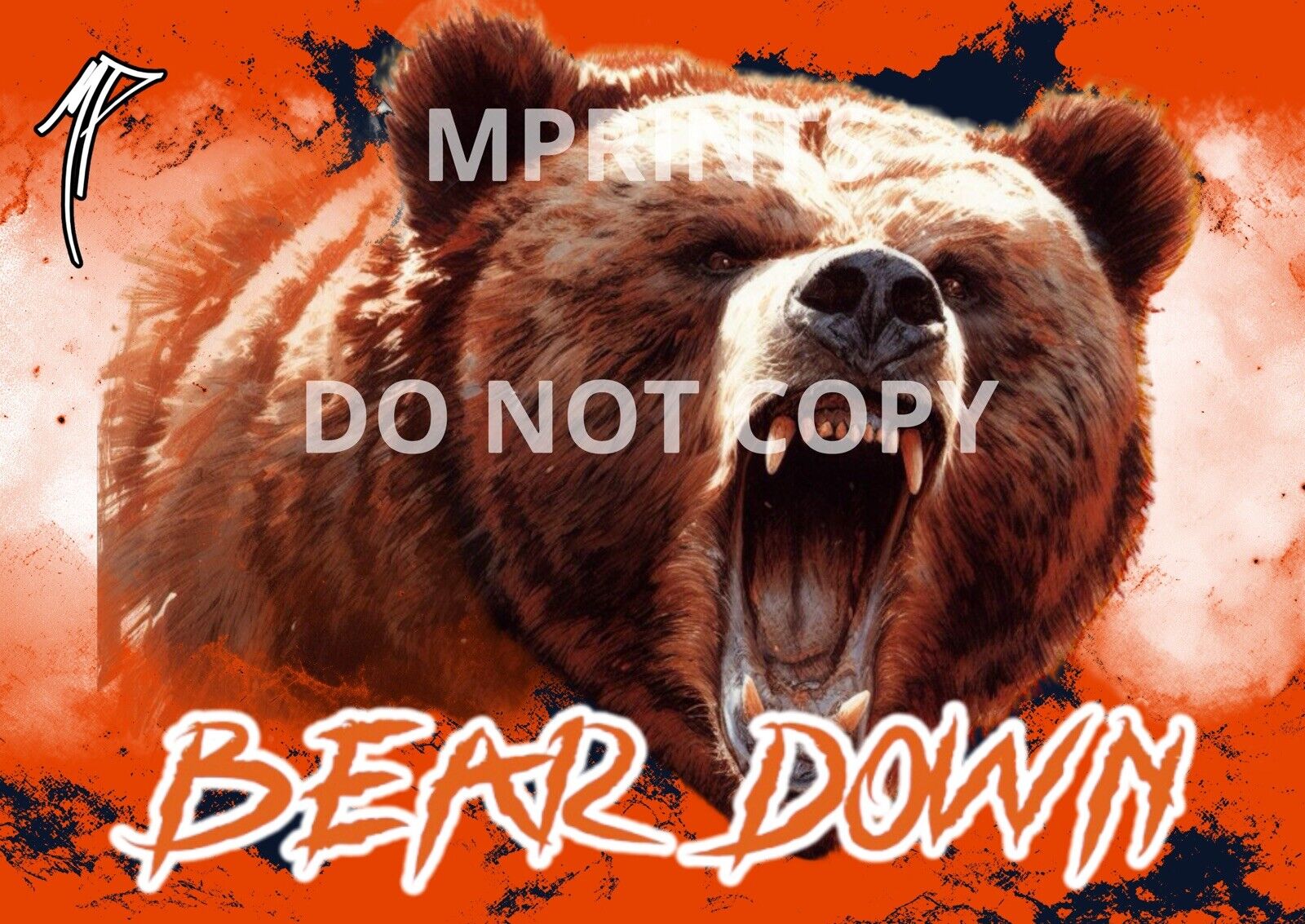 Bear Down Custom Trading Card (Chicago Bears) By MPRINTS