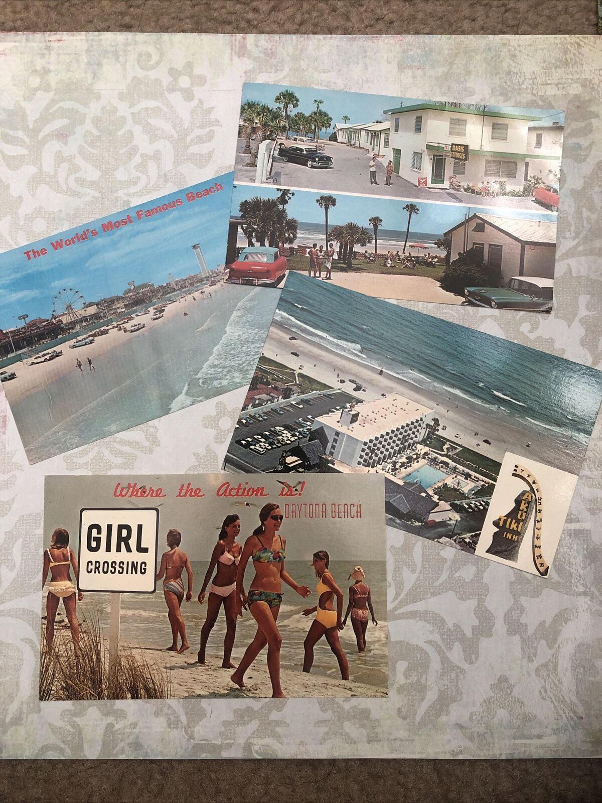 Set Of 4 Antique Daytona Beach Florida Postcards