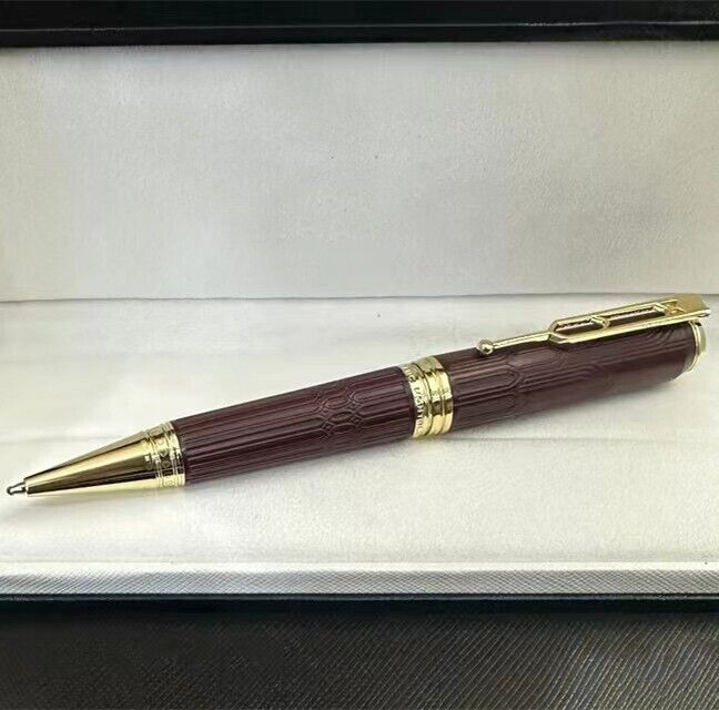 Luxury Great Writers Hugo Series Wine Red+Gold Color Ballpoint Pen No Box