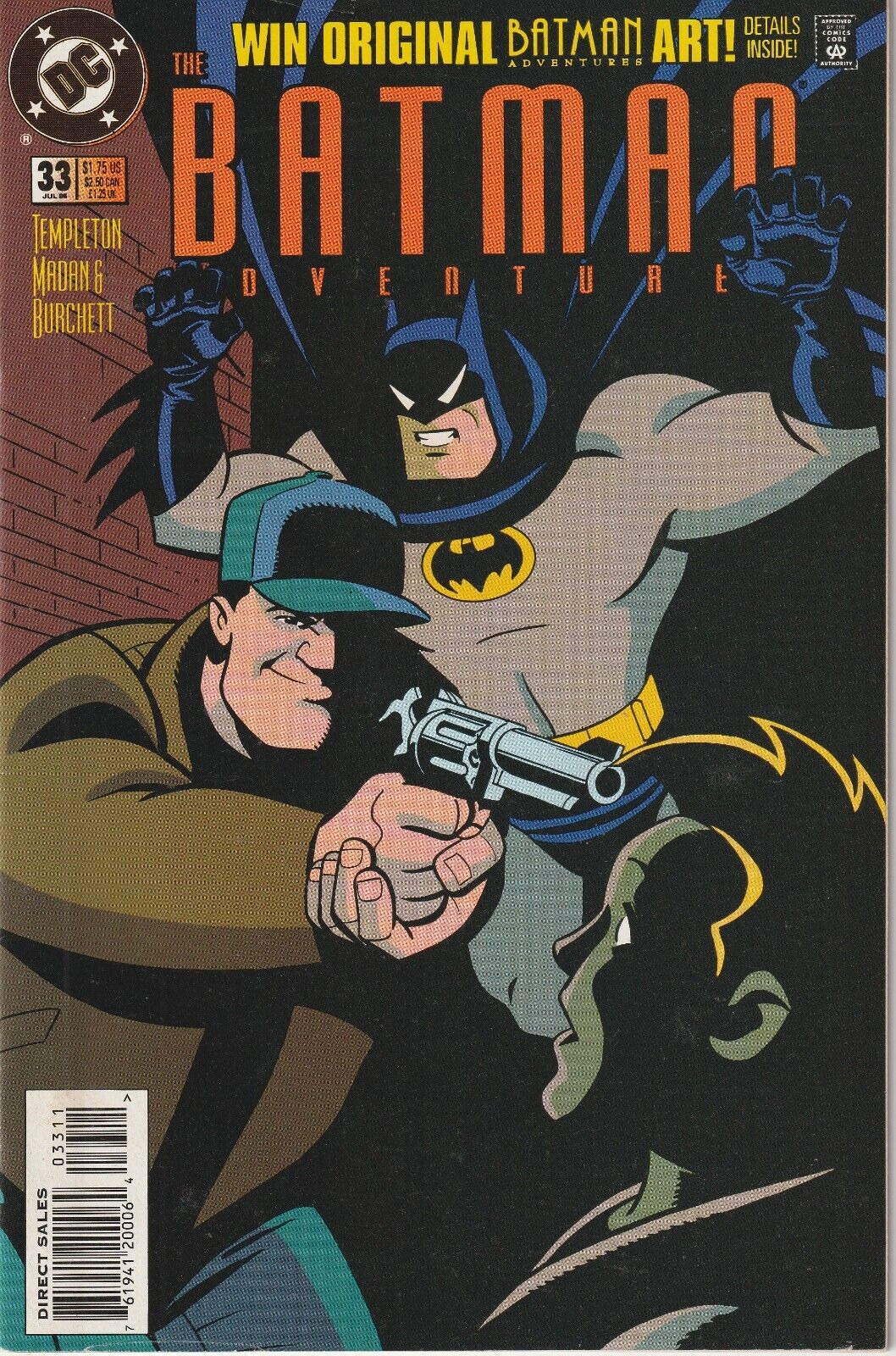 BATMAN ADVENTURES #33   HARVEY BULLOCK * ALFRED   FOX KIDS * DC  1995  NICE