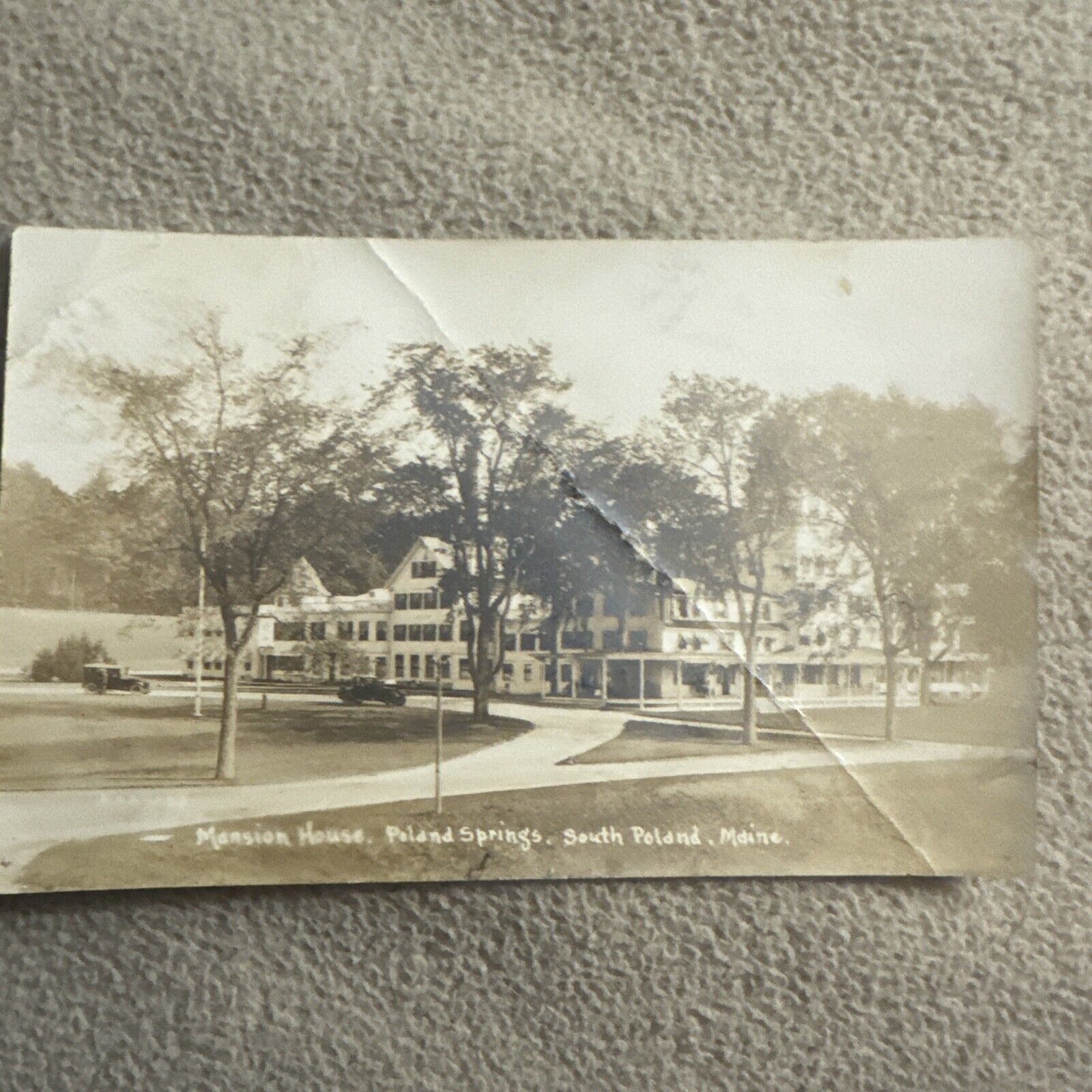 Mansion House Poland Springs, South Poland, Maine Vintage RPPC Unposted