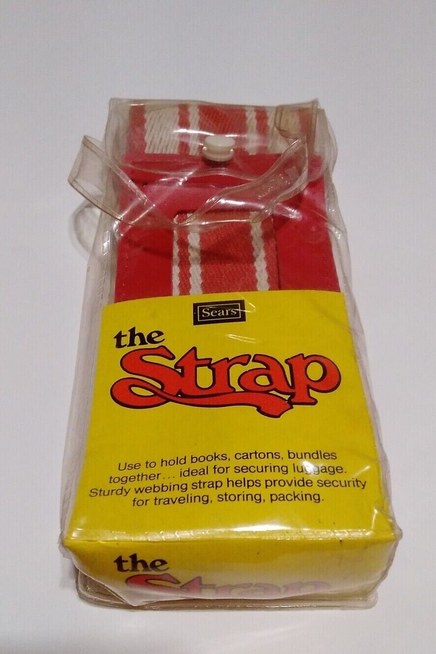 Rare Vintage SEARS The Strap --- Holder - Carrier Strap ~ Red White 