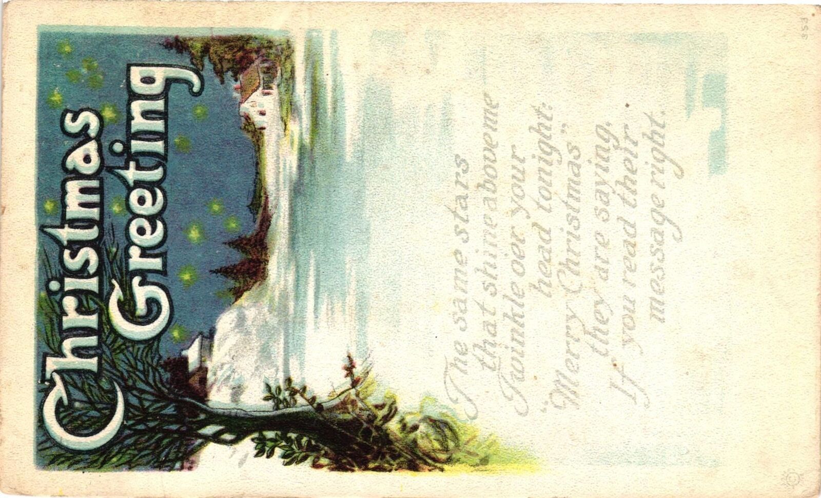 Vintage Postcard- Christmas Greeting Early 1900s