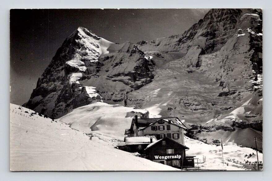 RPPC Wengernalp Wengern Switzerland, Susse Alps Postcard
