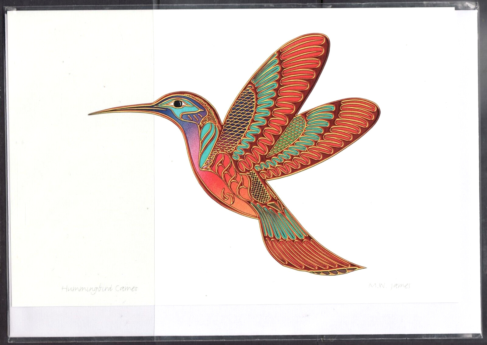 CAMEO - Stunning Hummingbird Design by M.W. James - New 6\