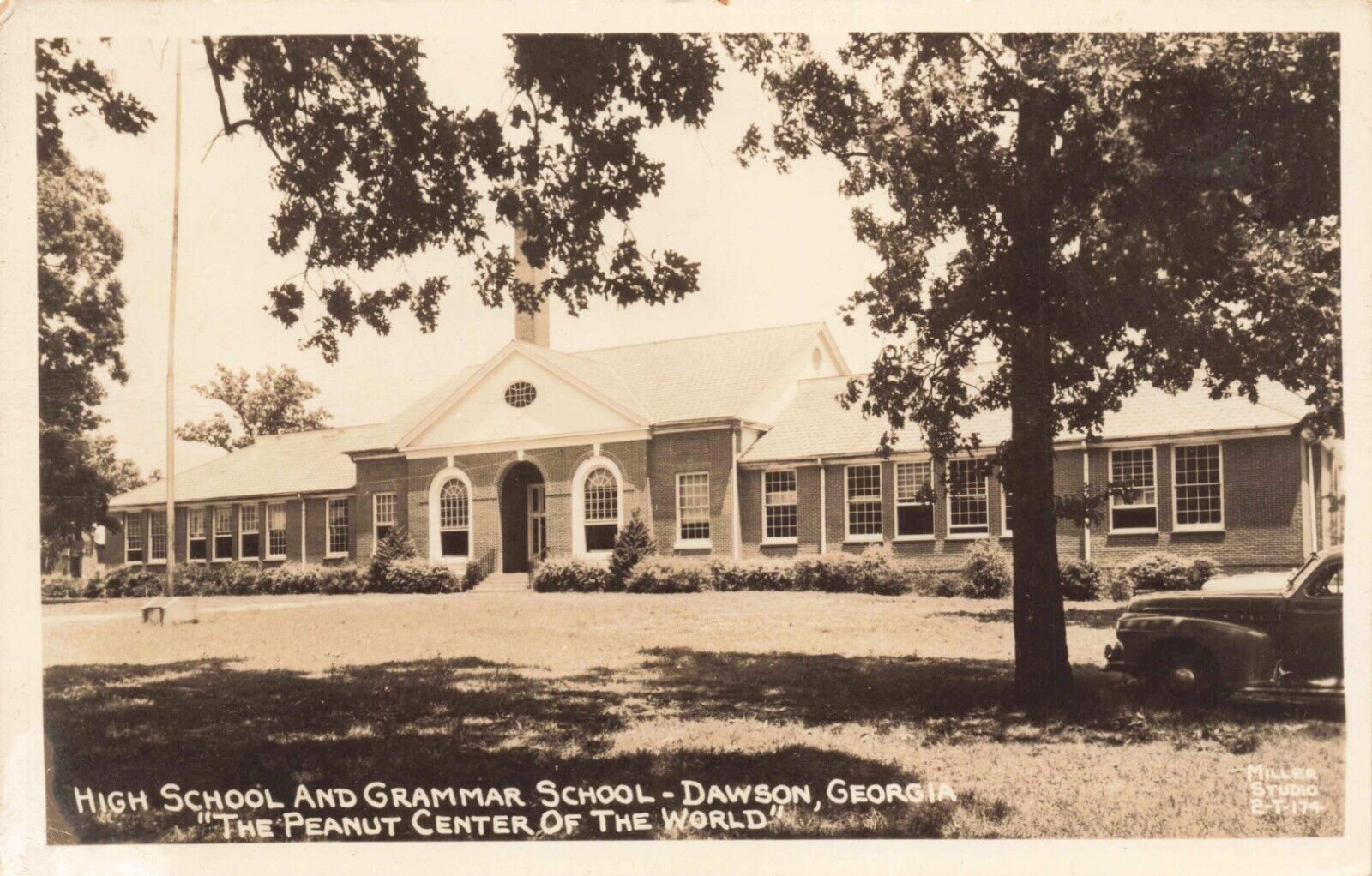 GA-Dawson, Georgia-RPPC-High School and Grammer School c1940\'s