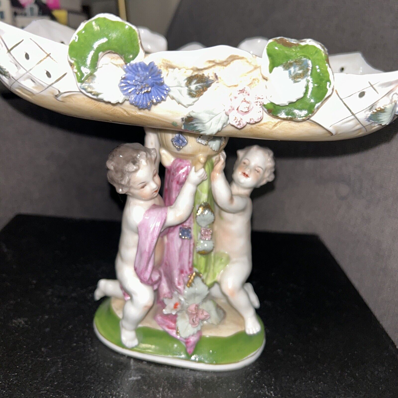 Vintage Antique Continental Cherubs Figures in a Meissen Paris Porcelain style