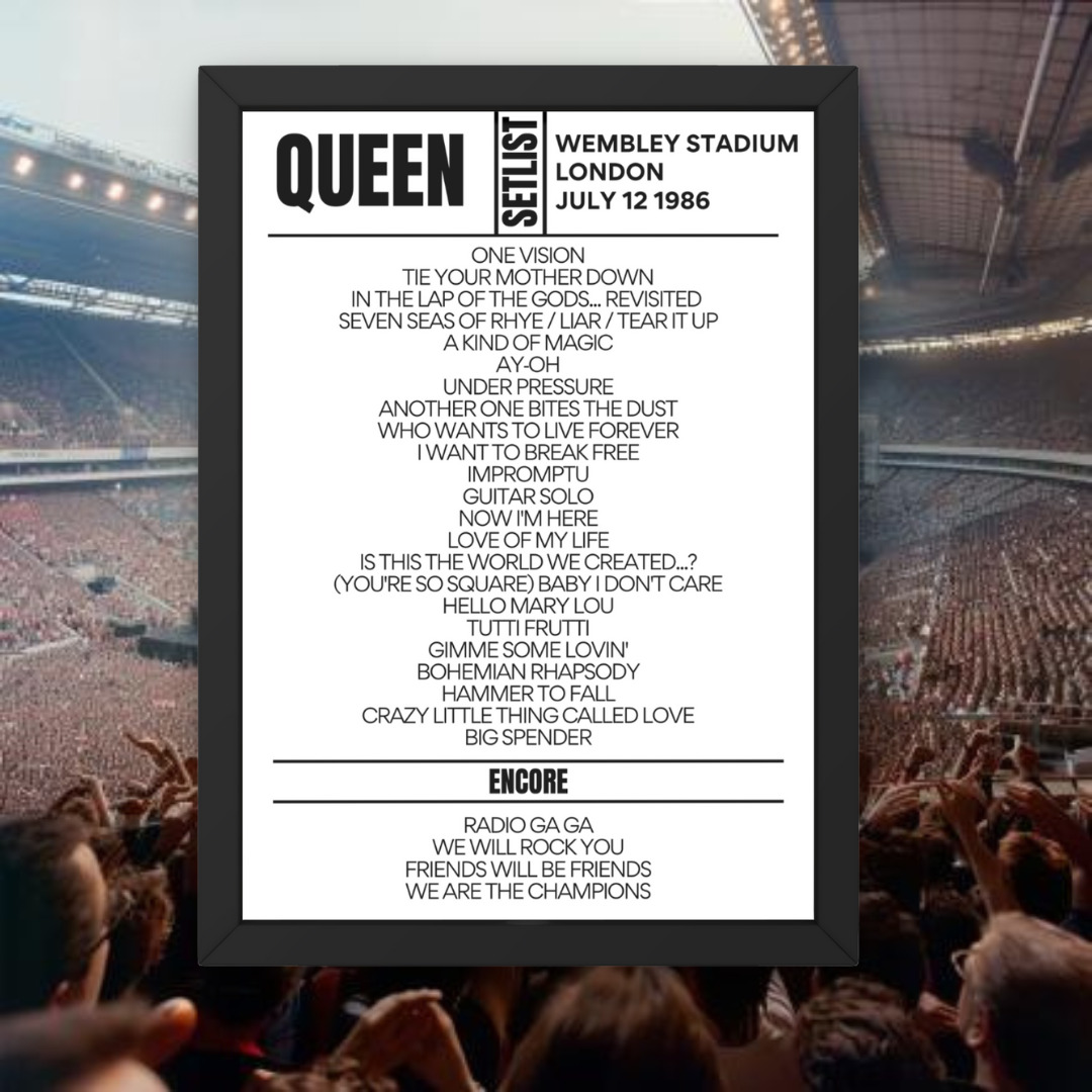 Queen Wembley Stadium July 12 1986 Setlist