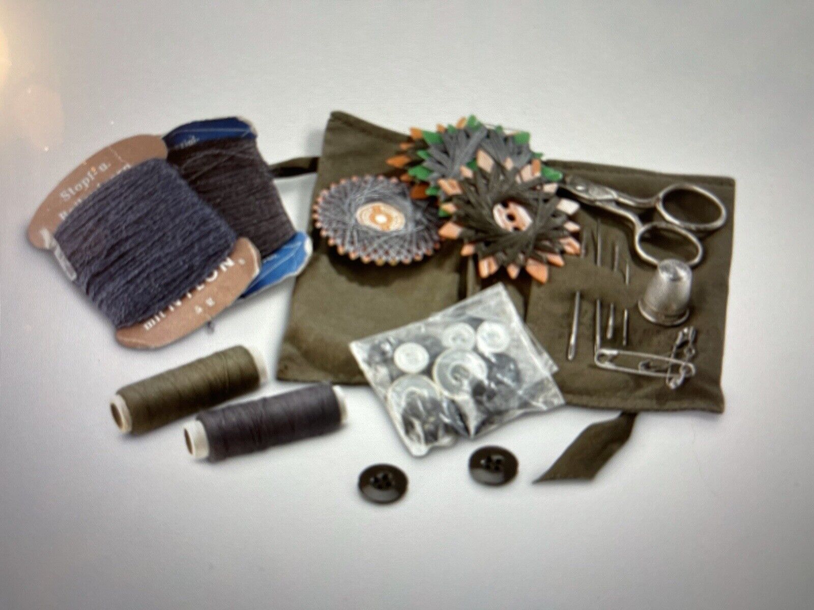 Original German Army Sewing Kit Bundeswehr Genuine Travel Field Prepper