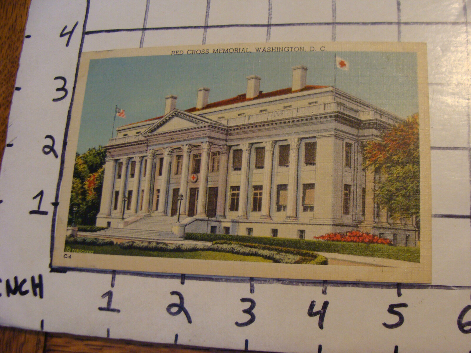 1940 Unused Postcard: Washington DC: UNITED STATES RED CROSS MEMORIAL C-4