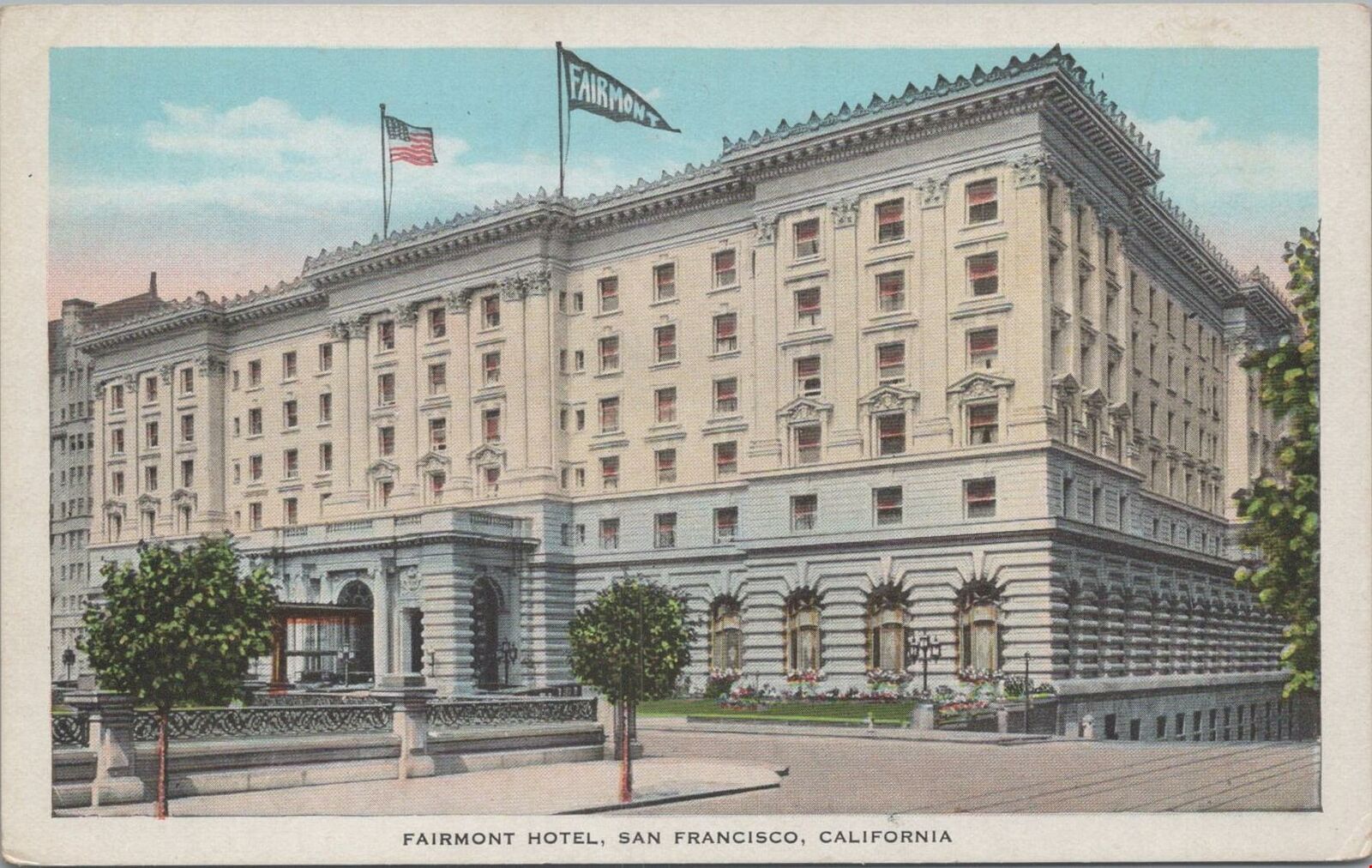 Postcard Fairmont Hotel San Francisco CA 