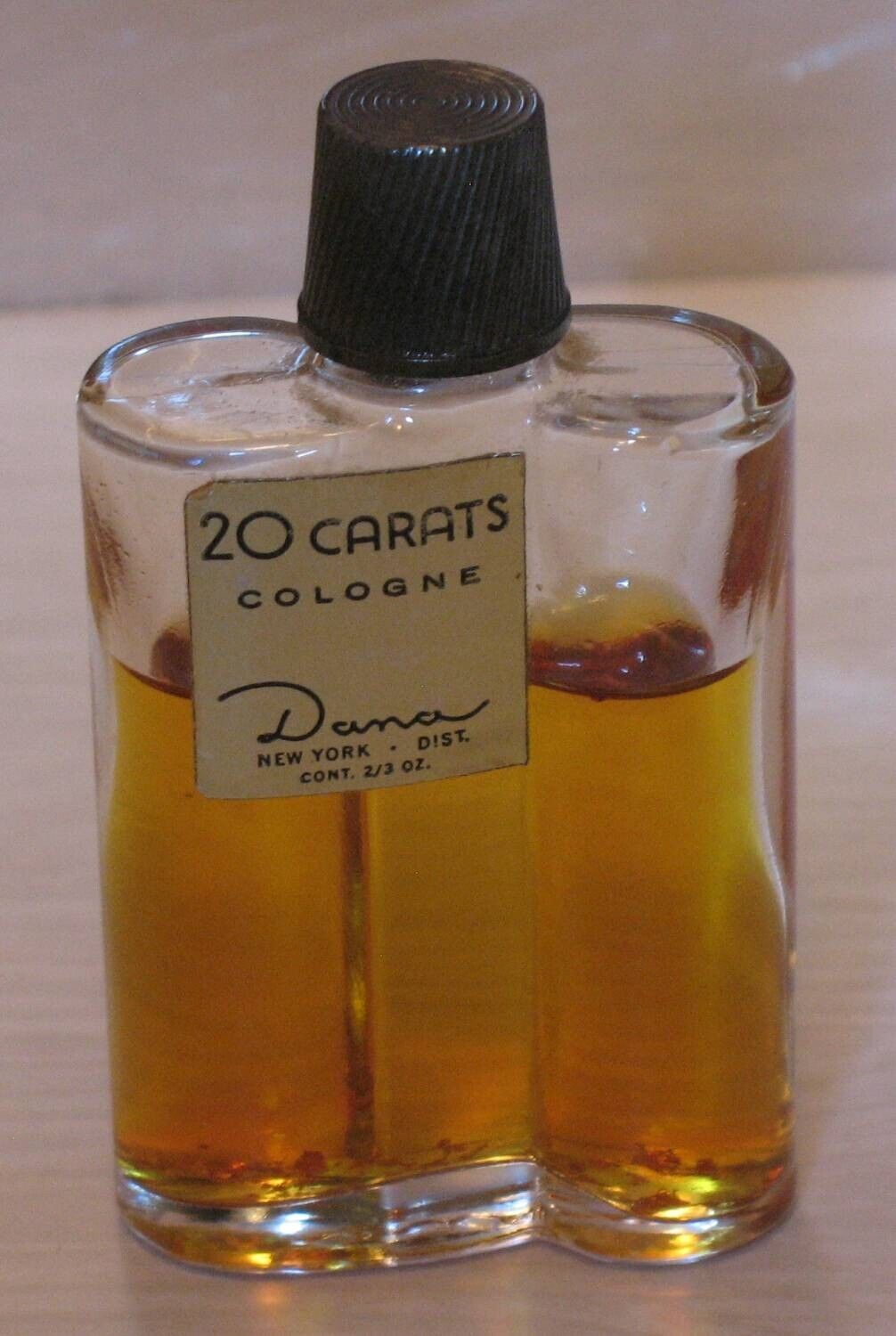 Vintage 20 CARATS Cologne  By Dana   2/3 Oz.  - 75% Full   w/ Gold Flakes