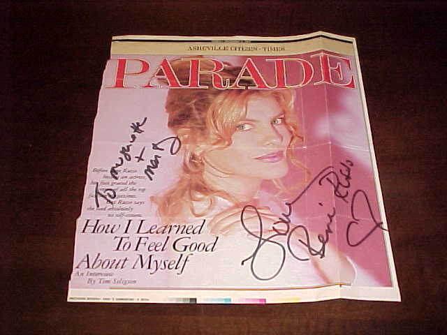 1995 Rene Russo Autographed Signed Parade Magazine Cover with inscription 