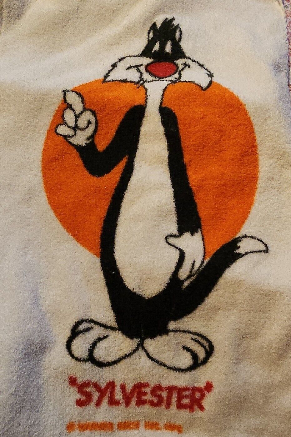 Vtg Warner Bros Sylvester Bath Wash Towel 1976 Looney Tunes Rare