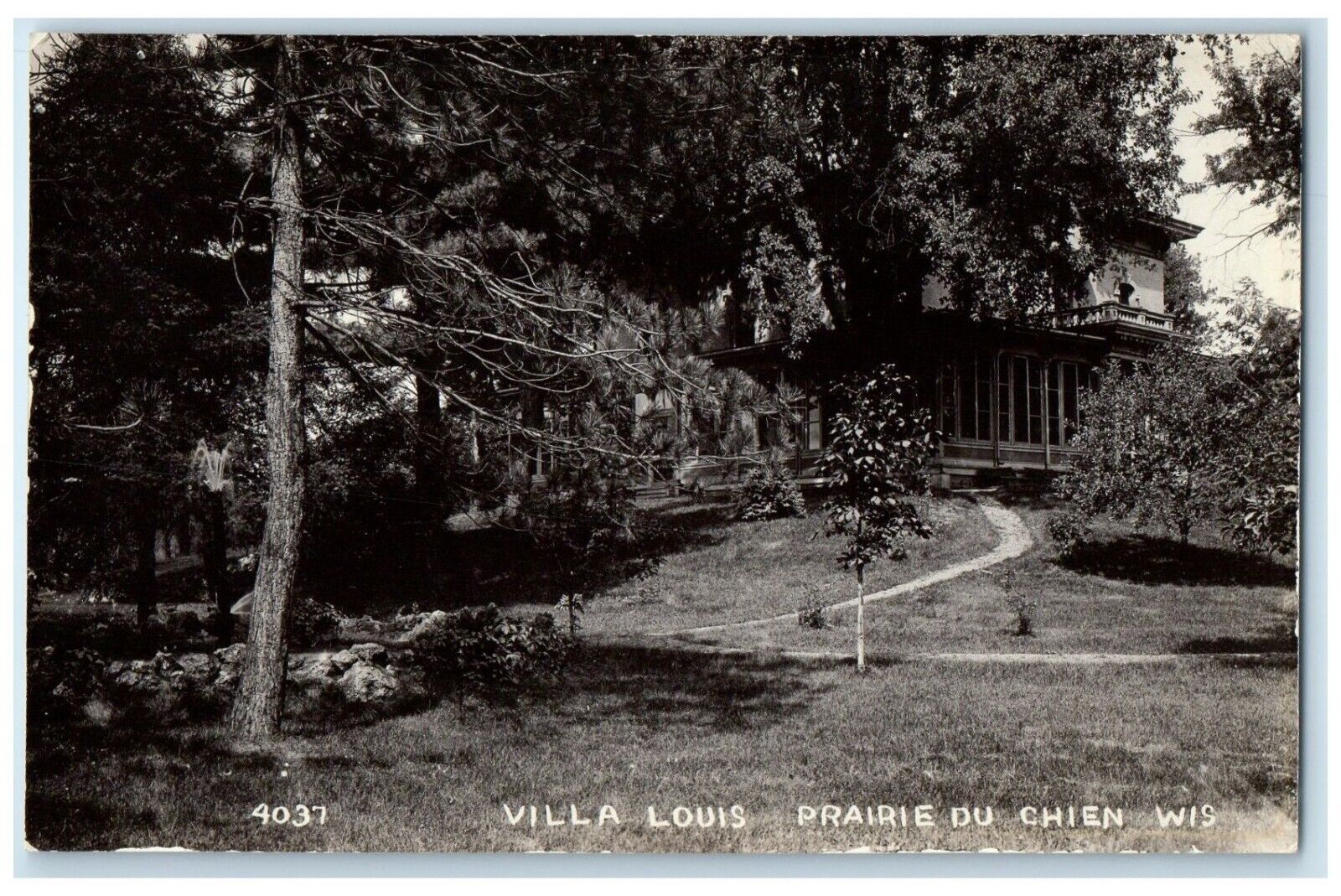 c1940's Villa Louis Prairie Du Chien Wisconsin WI RPPC Photo Vintage Postcard