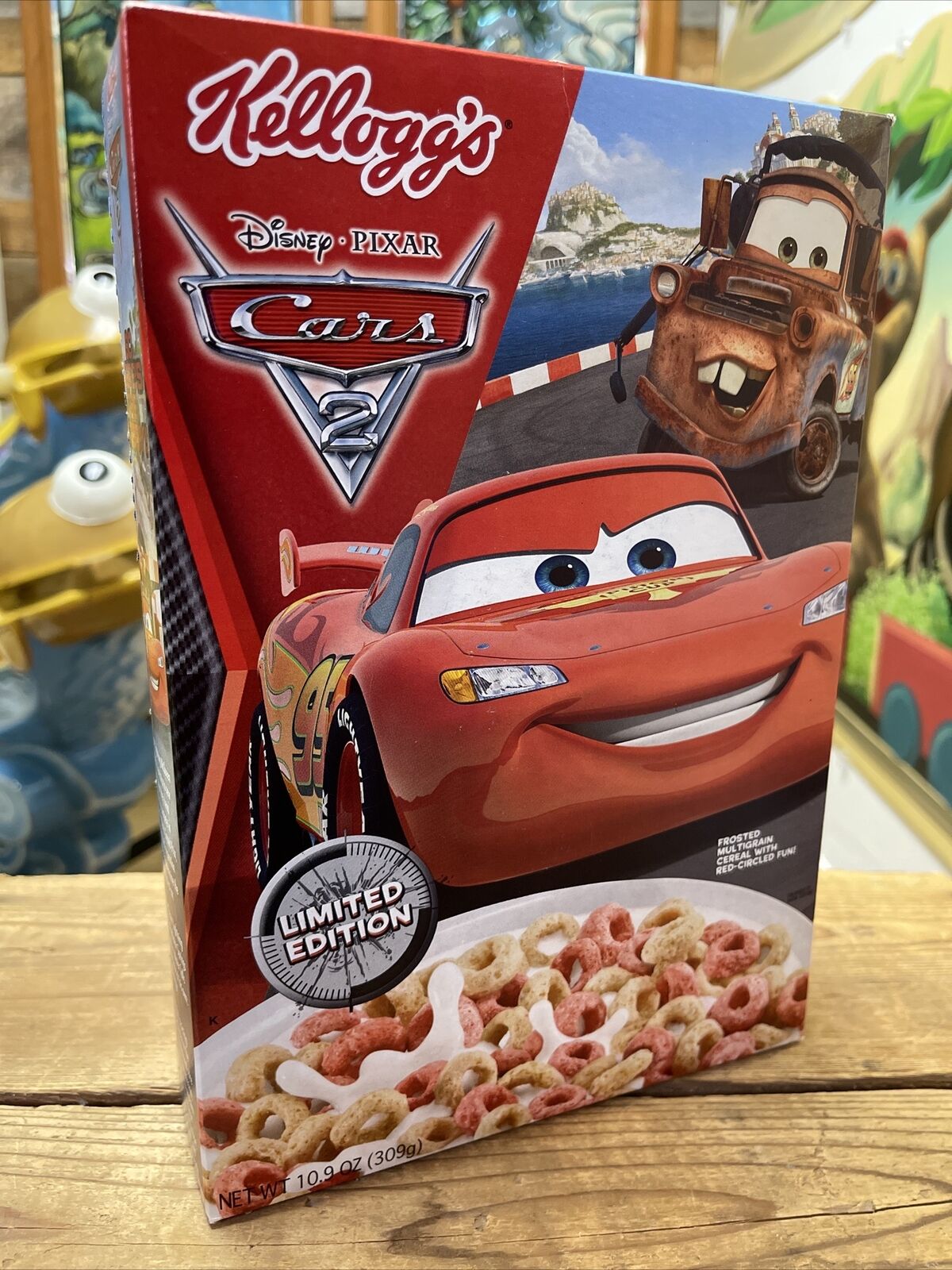 2011 Kellogg’s Disney Pixar Cars 2 Cereal 10.9 oz Full Box Factory Sealed