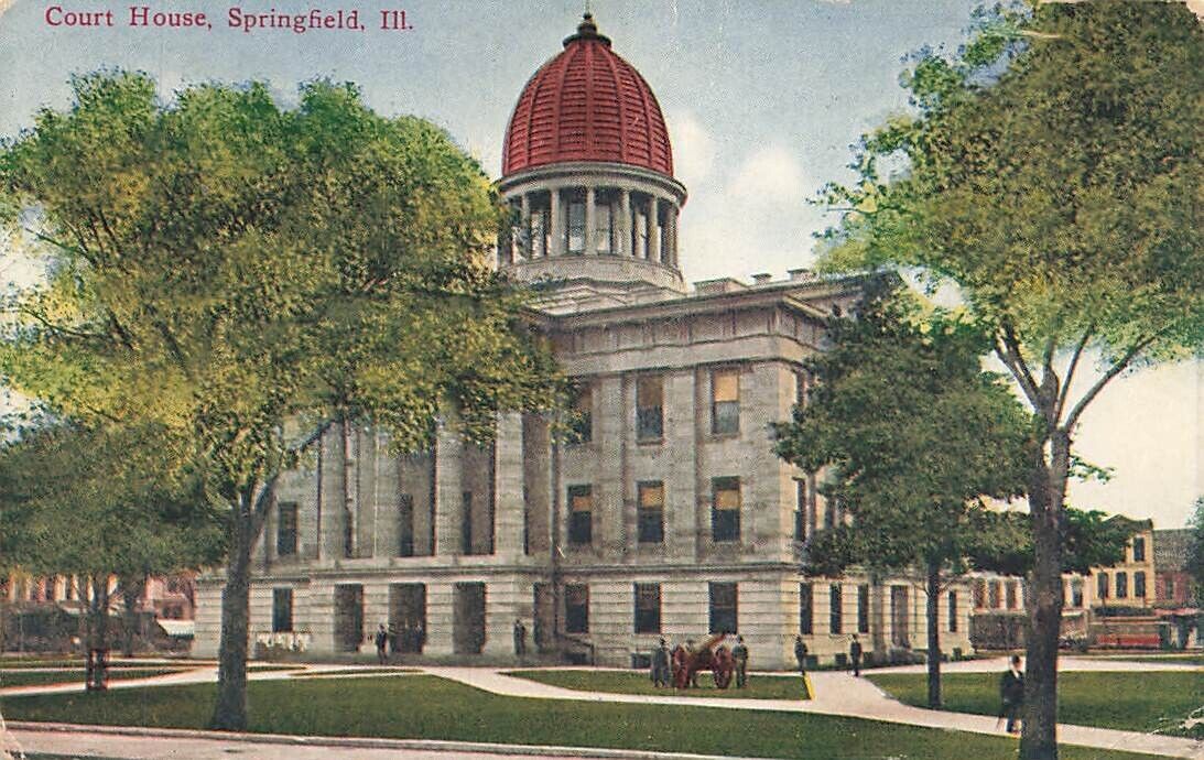 c1910  County Court House  Springfield  Illinois IL P600