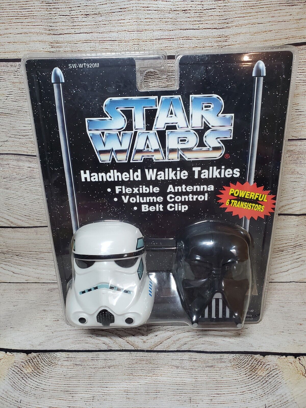 Star Wars 1994 Darth Vader & Storm Trooper Handheld Walkie Talkies NEW OLD STOCK