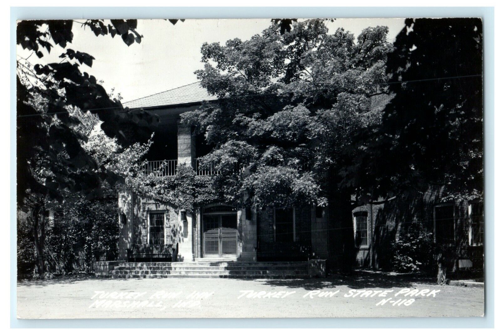 1949 Turkey Run State Park Inn Marshall Nappanee Indiana IN RPPC Photo Postcard