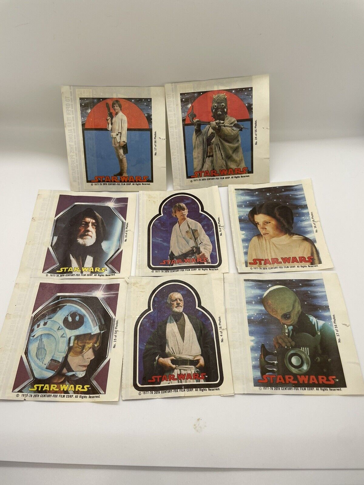 Topps Star Wars 1977-1978 Sugar Free Photo Wrappers Lot