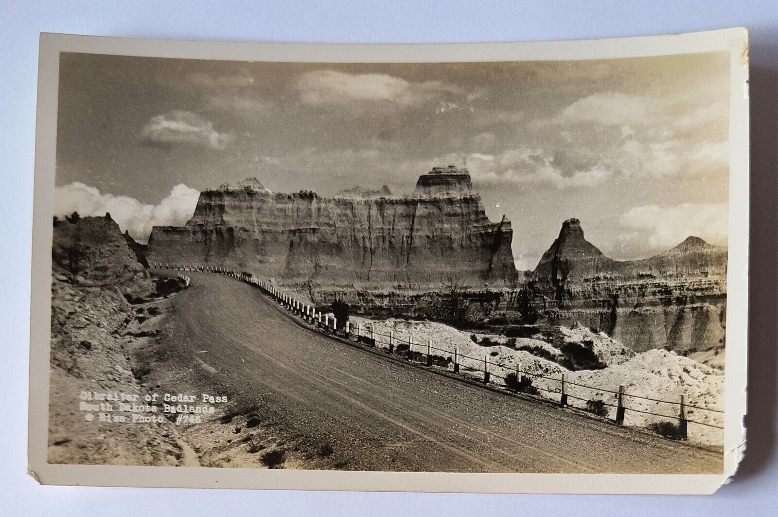 RPPC Gibraltar Of Cedar Pass SD South Dakota Badlands Real Photo Postcard C8