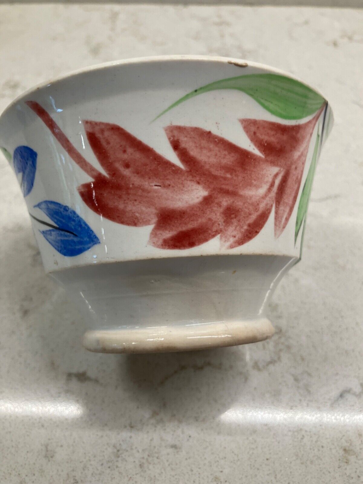 Gaudy Dutch or Welsh Pottery Antique floral bowl antique