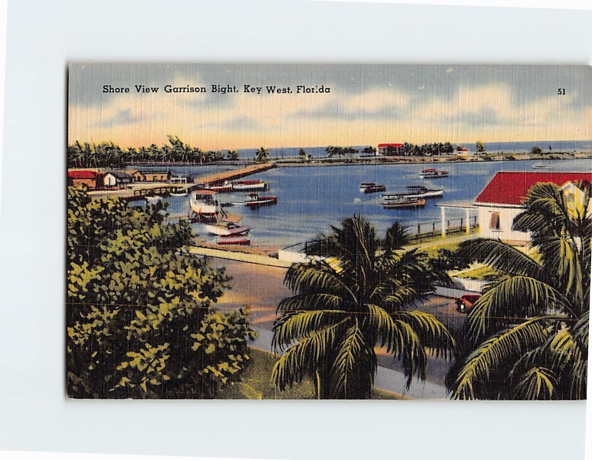 Postcard Shore View Garrison Bight Key West Florida USA