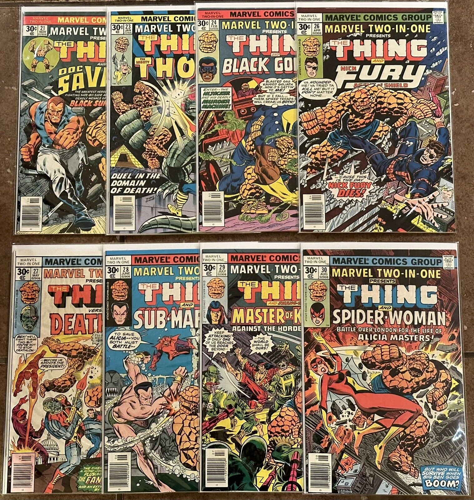 Marvel Two-In-One #21, 23, 24, 26-30