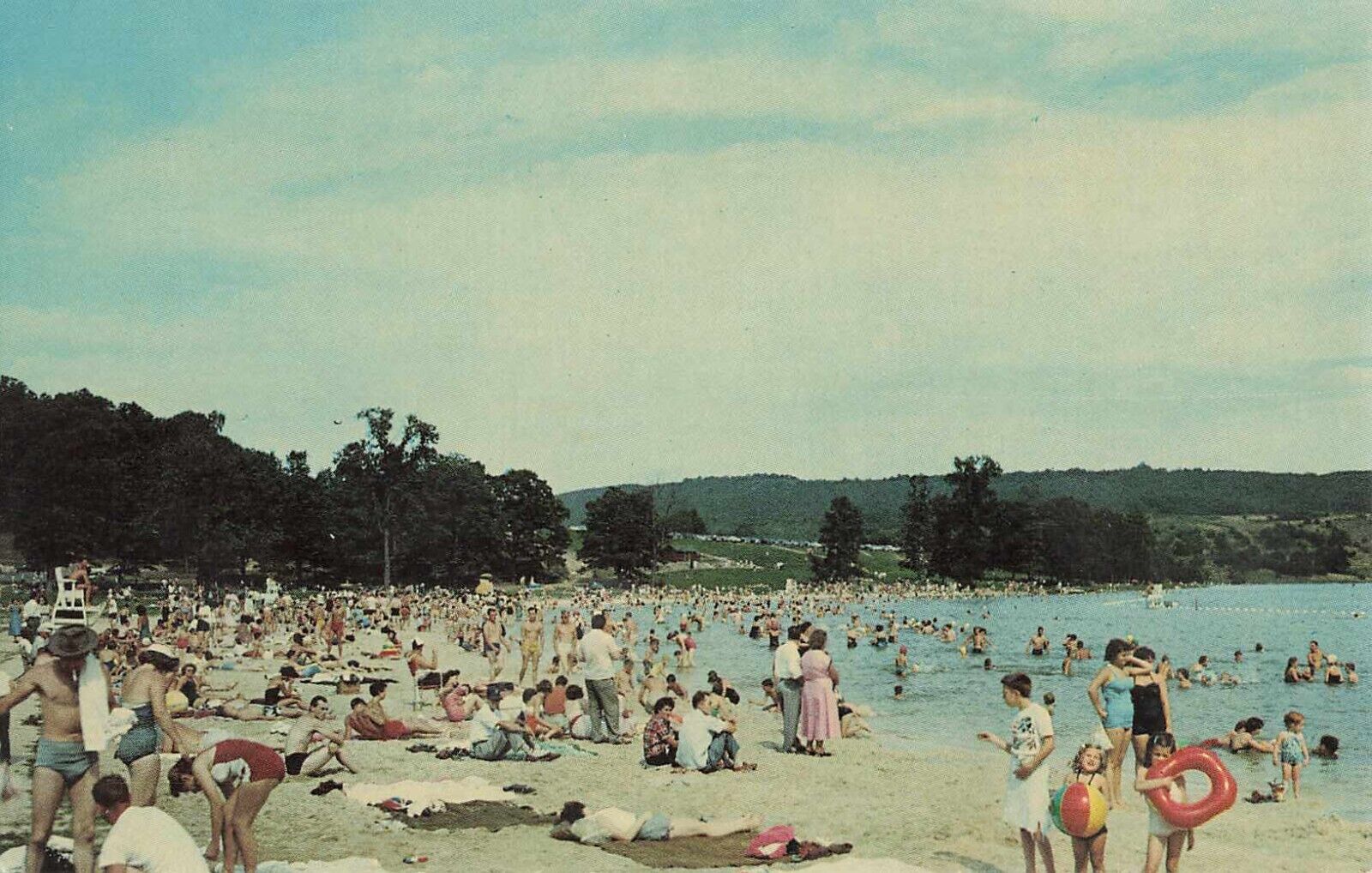 Postcard Beach at Shawnee State Park Shellsburg, Near Bedford PA Pennsylvania