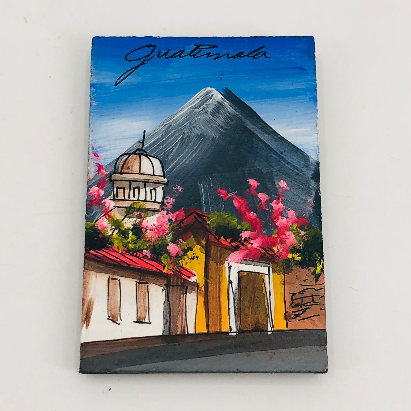 Antigua Guatemala Hand Painted Souvenir Refrigerator Magnet