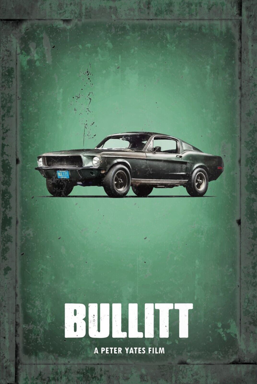 Bullitt Robert Vaughn Mustang 8x12 Rustic Vintage Style Tin Sign Metal Poster