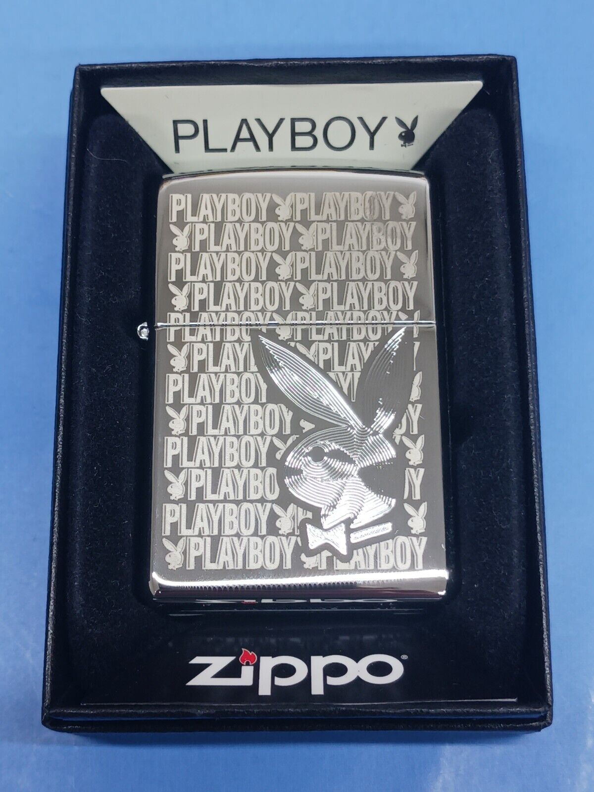 Zippo 28545 Playboy Bunny Logo High Polish Chrome