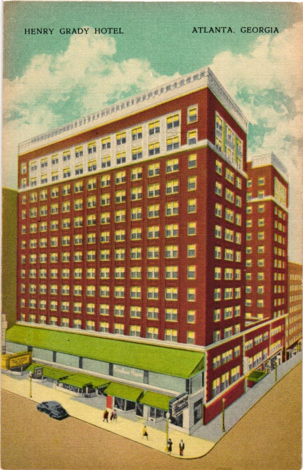 Postcard Henry Grady Hotel Atlanta Georgia