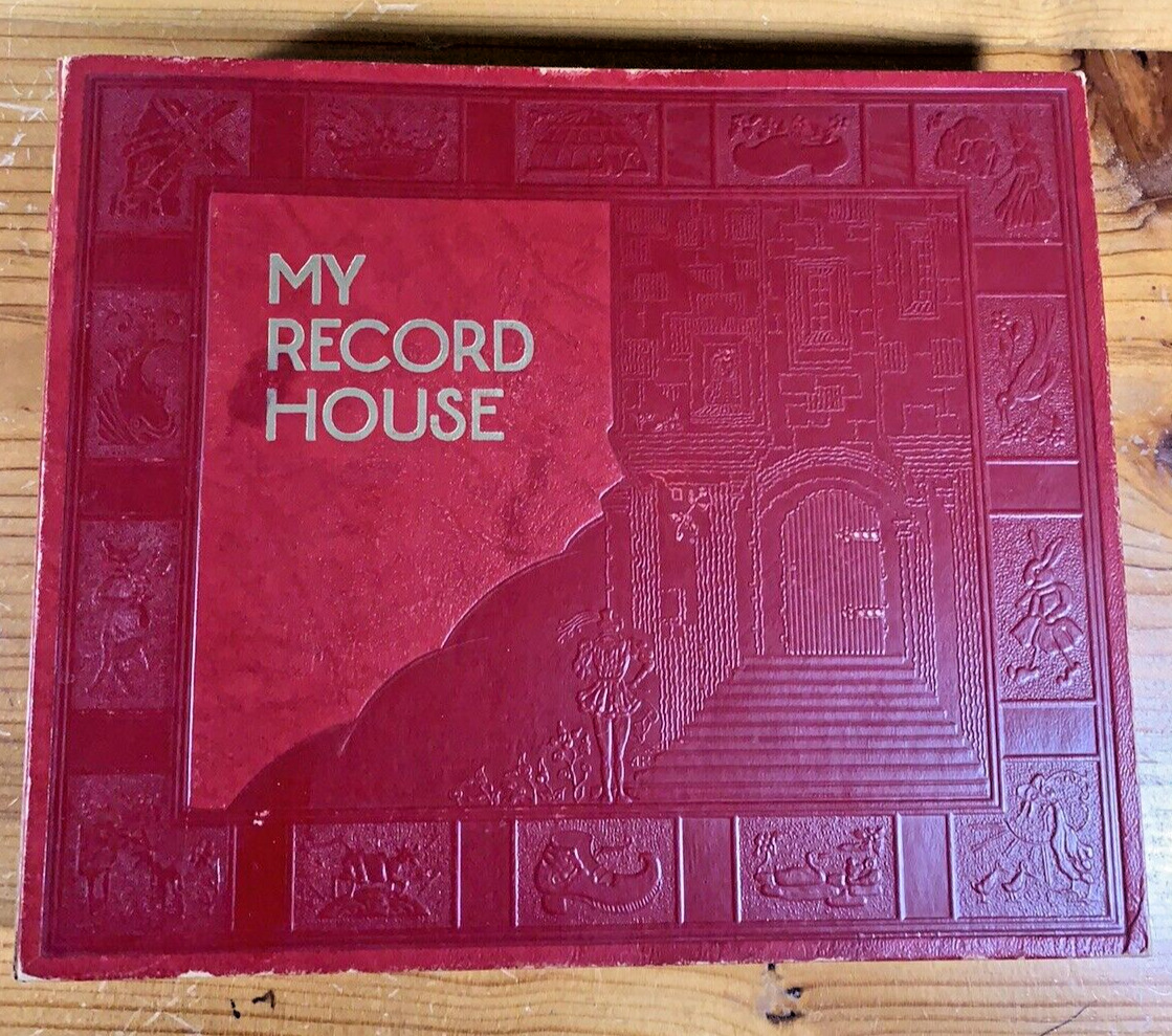 1952- VINTAGE BOUND 45 RPM RECORD DIARY - MY RECORD HOUSE + 10 VINTAGE RARE 45\'S