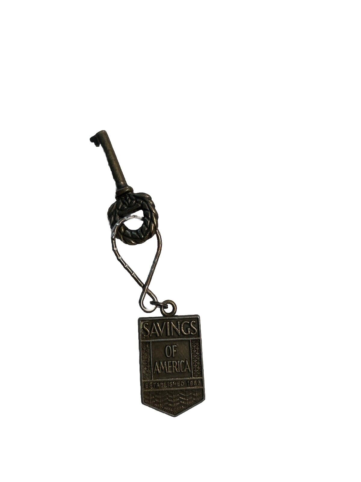 Savings Of America, Established 1899 Key Fob And Vintage Key