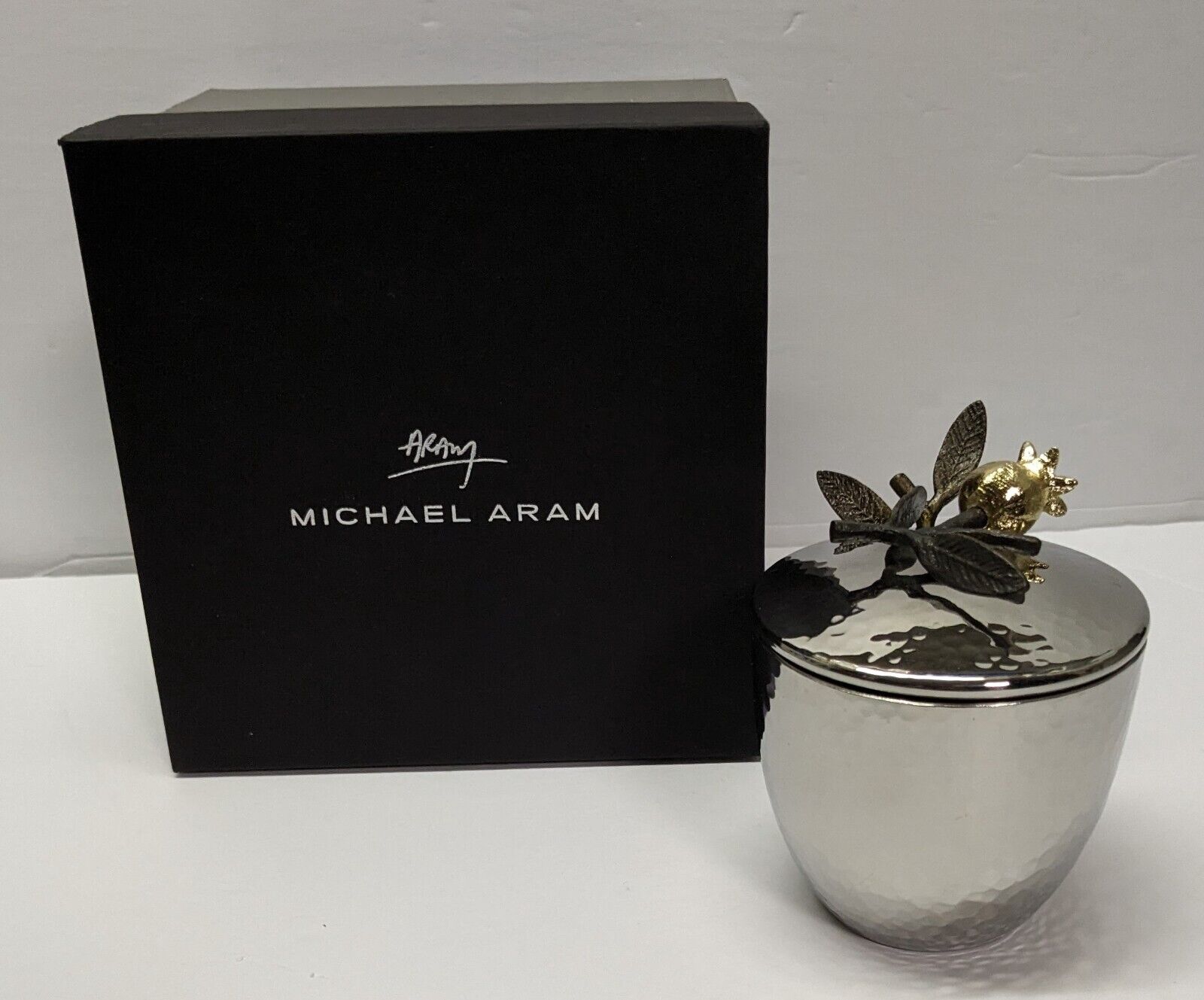 Michael Aram Pomegranate Sugar Bowl Pot with Spoon New in Box