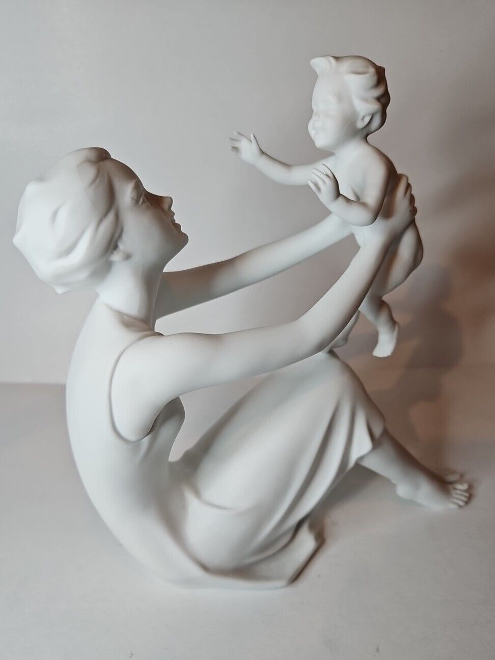 Kaiser “Mother and Child” White Bisque Porcelain Figurine West Germany Statue