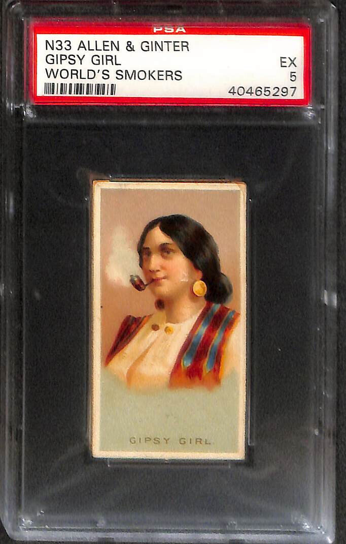 N33 Allen & Ginter, Worlds Smokers, 1888, Gipsy Girl, PSA 5 EX