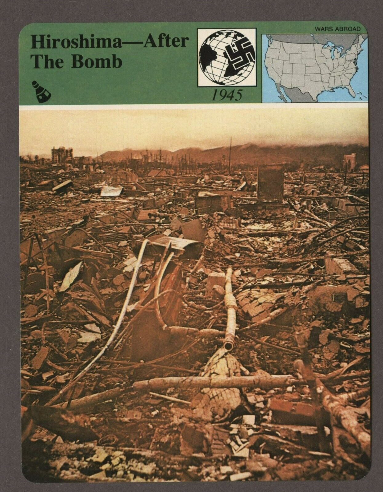 Hiroshima After the Bomb  Panarizon Story of America World War II History Card