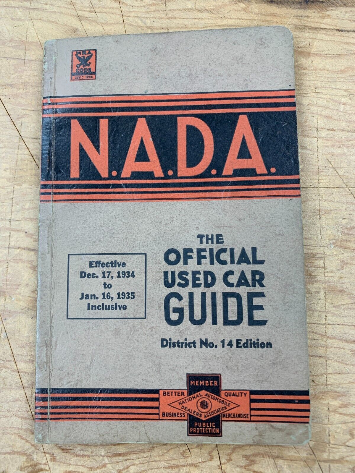 1935 N.A.D.A. official used car guide, District 14