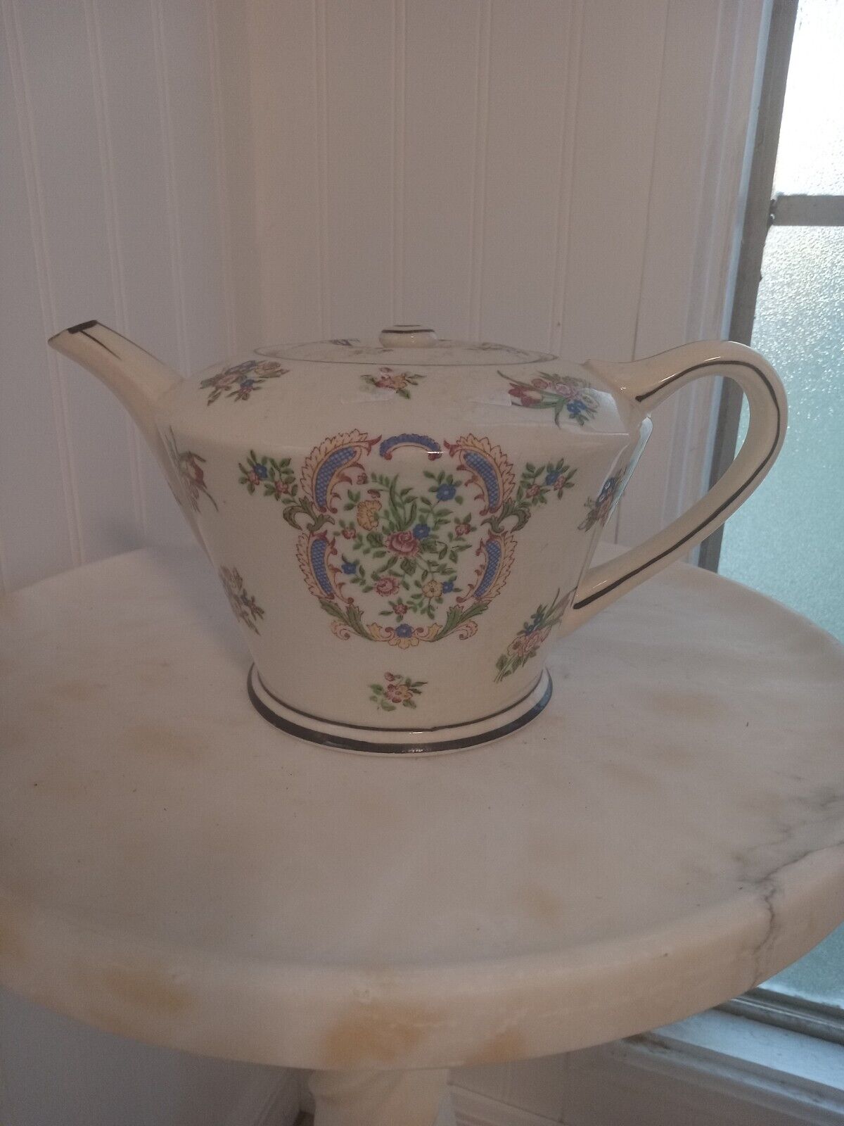 Beautiful Hand Painted Tea Pot with Flowers