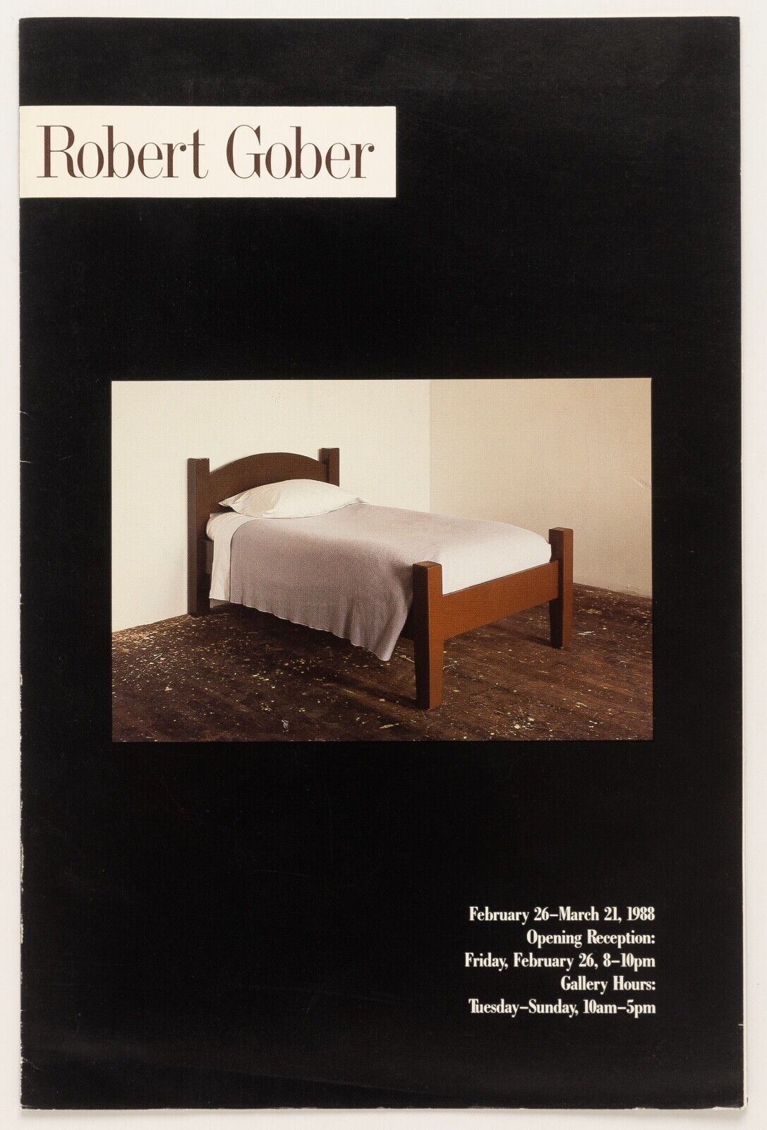 Robert Gober Exhibition Card - Tyler School of Art Temple University, 1988