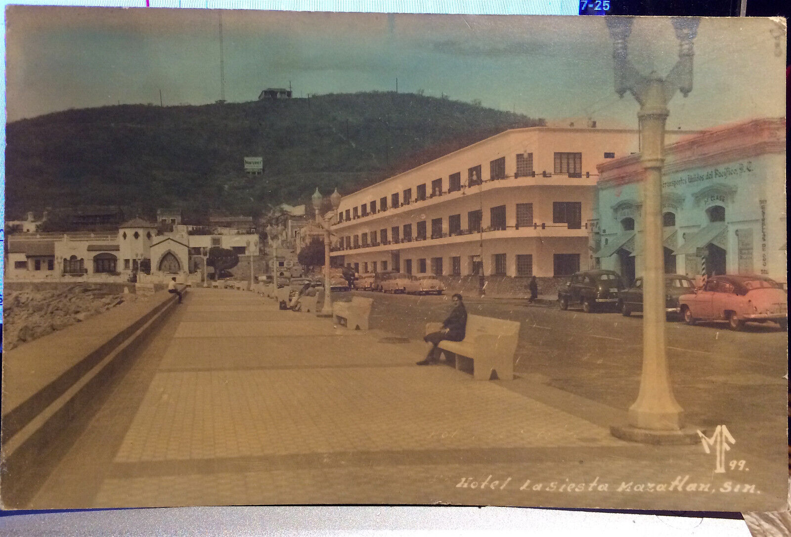 Mazatlán, Sinaloa, MEXICO, Colored Photo Post Card, HOTEL LA SIESTA 1954 Autos