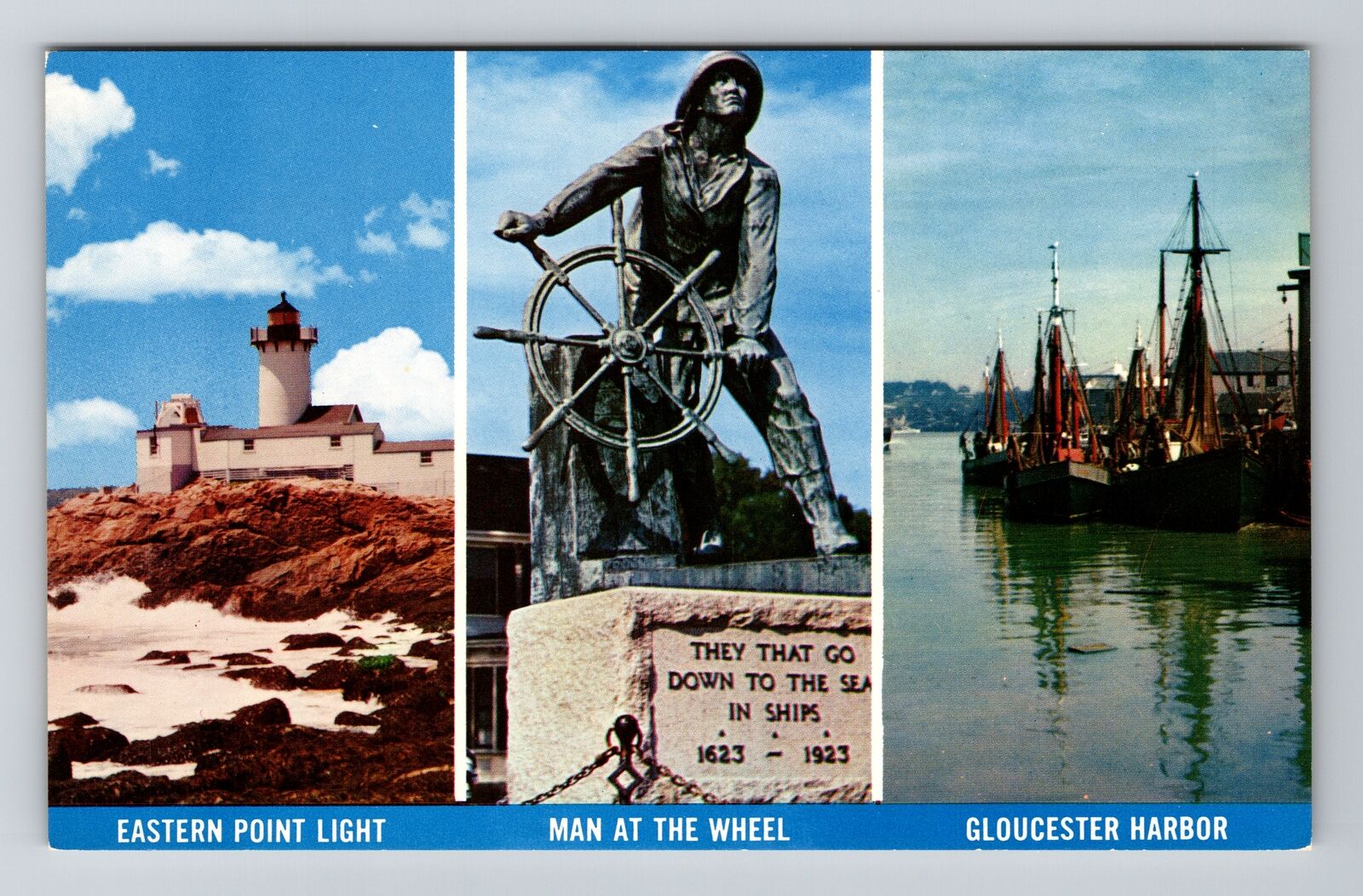 Boston MA-Massachusetts, Eastern Point Lighthouse, Vintage Postcard