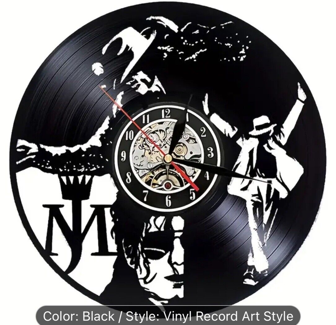 Michael Jackson Wall Clock Made From Actual Vinyl Record  New