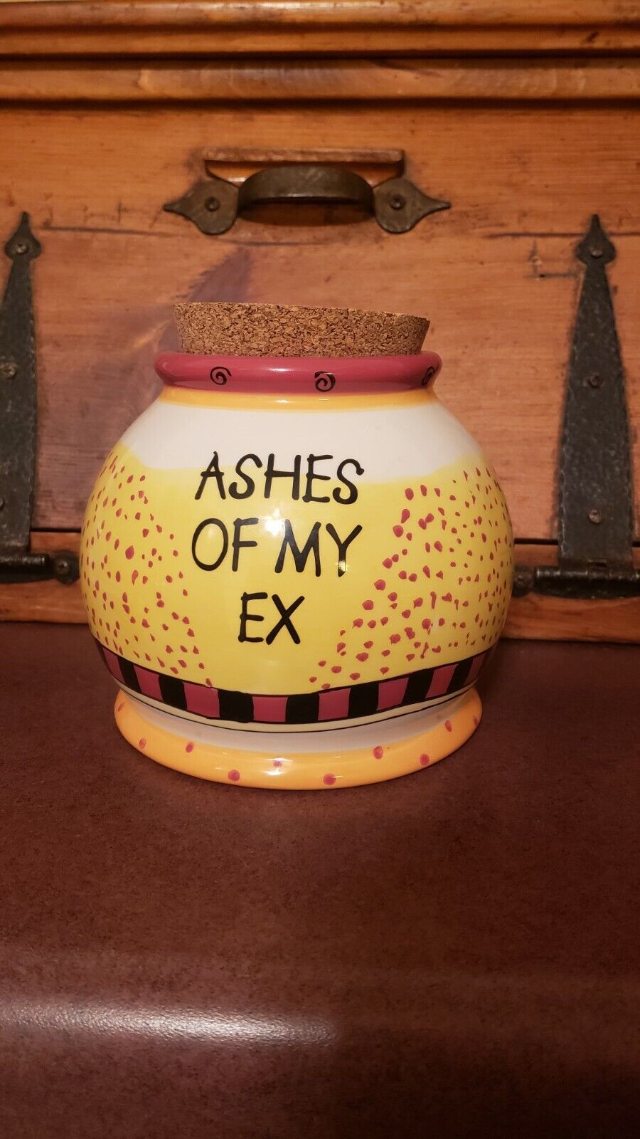Adorable Bella Casa by Ganz Ashes of My Ex Handpainted Ceramic Money Jar 5\
