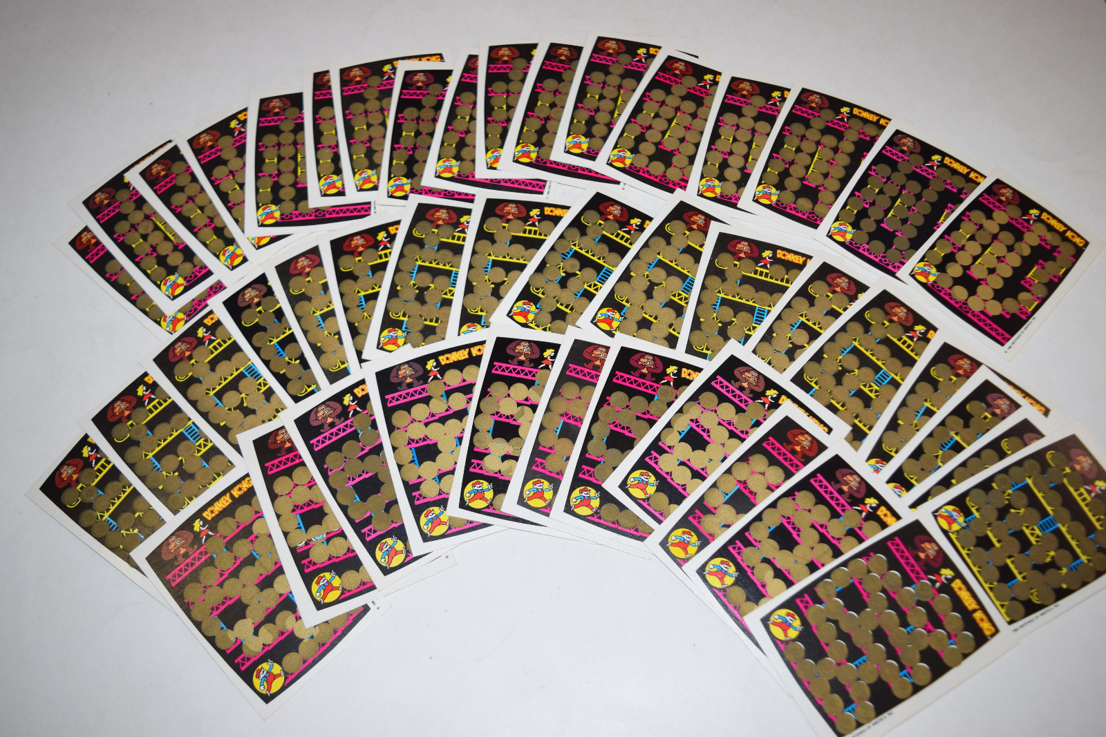 Donkey Kong 1982 Topps Video Game Scratch Off Trading Cards Lot of 45
