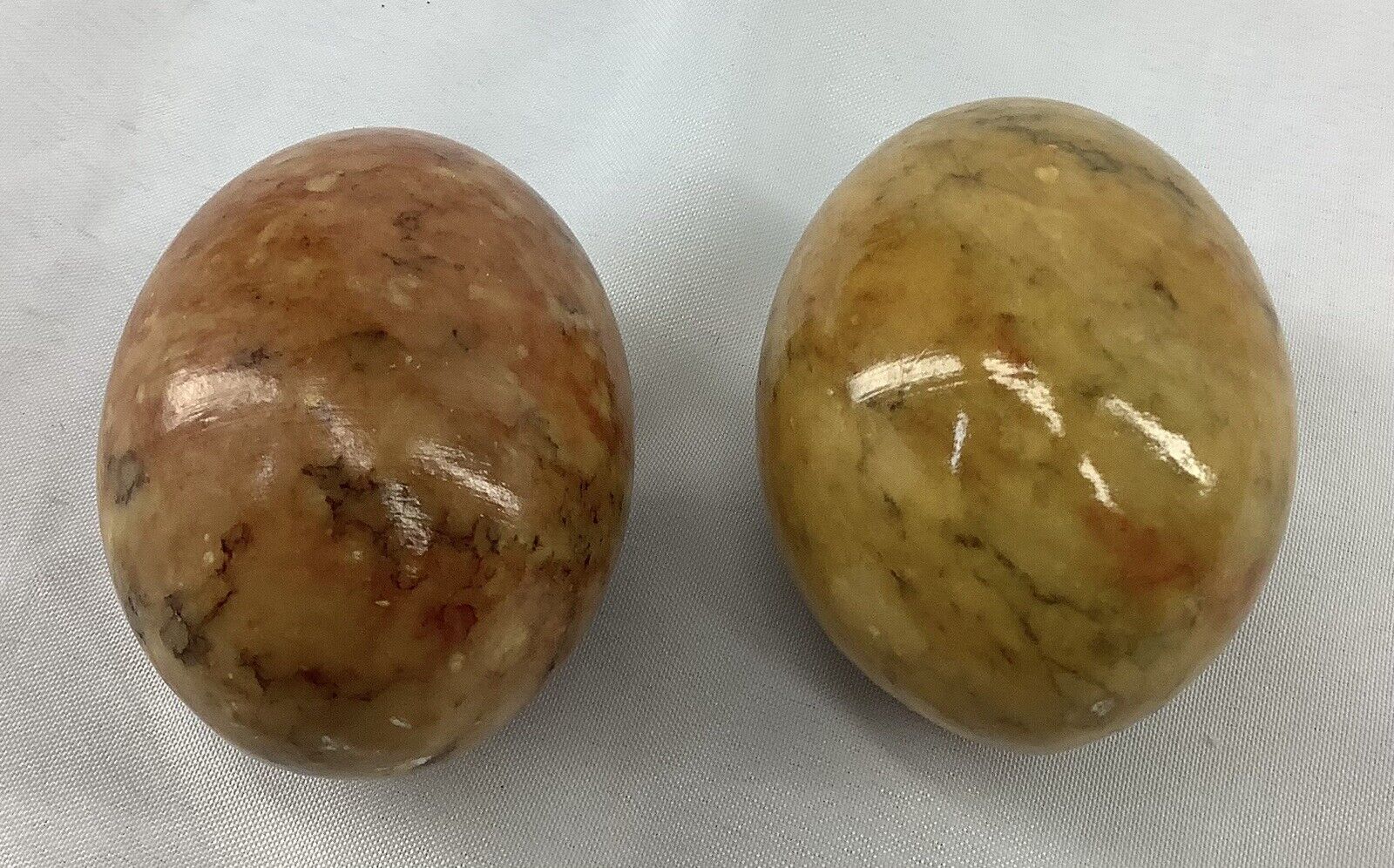 Vintage Marble Eggs Lot Of Two Easter ESY240613/TWD